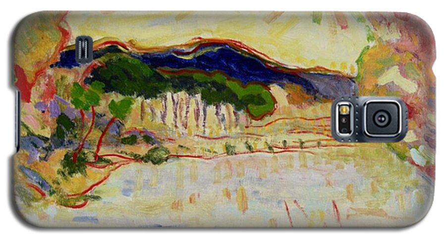 Art Pierre Galaxy S5 Case featuring the painting Beynac et Cazenac , Dordogne , Yellow Sunshine by Pierre Dijk