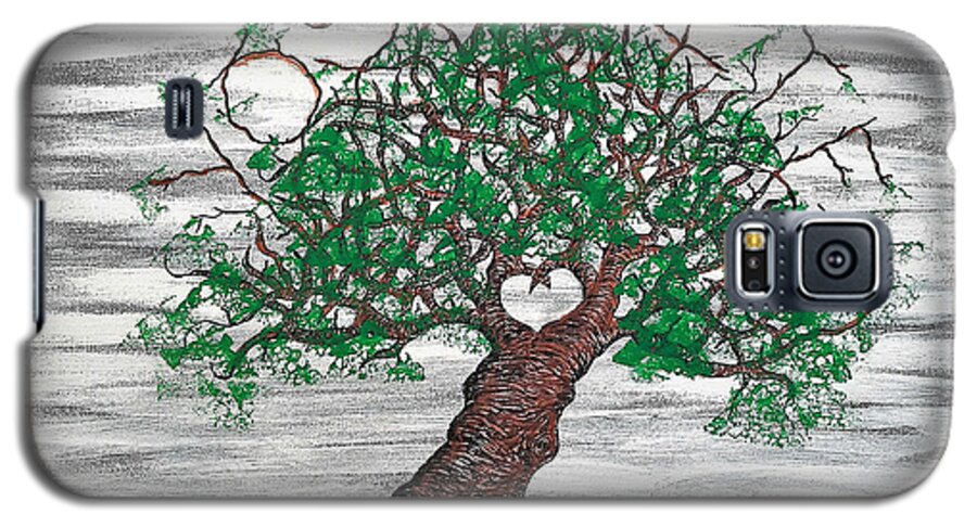 Yosemite Galaxy S5 Case featuring the drawing Yosemite Love Tree by Aaron Bombalicki