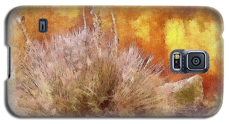 Taos Galaxy S5 Case featuring the painting Yucca and Adobe in aquarelle by Charles Muhle