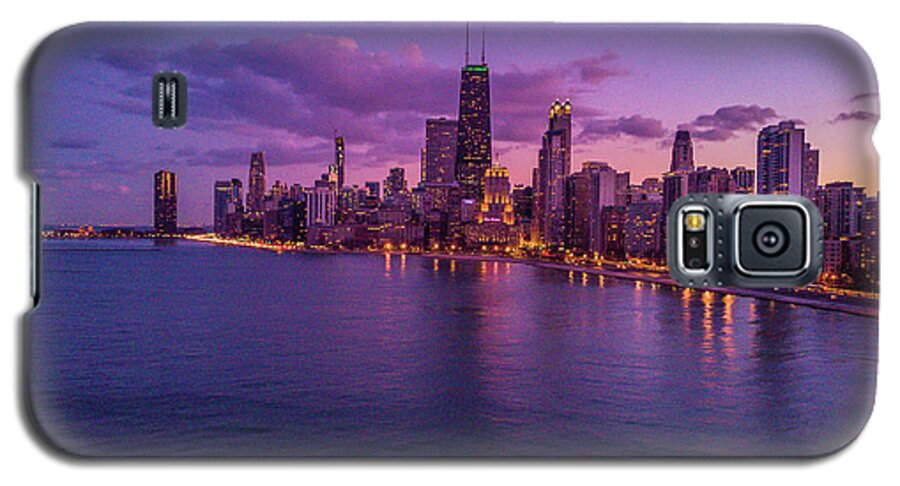 Chicago Galaxy S5 Case featuring the photograph Chicago Sunset #1 by Bobby K