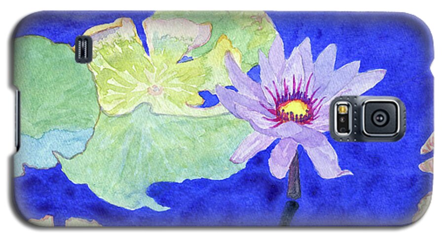 Lily Galaxy S5 Case featuring the painting Water Lily by Anne Marie Brown