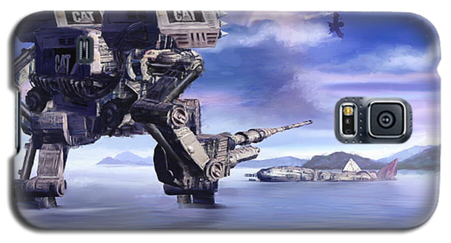 Science Fiction Galaxy S5 Case featuring the mixed media 501st Mech Defender by Curtiss Shaffer