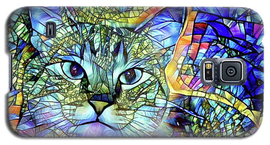 Siamese Cat Galaxy S5 Case featuring the digital art A Siamese Cat Named Isis by Peggy Collins