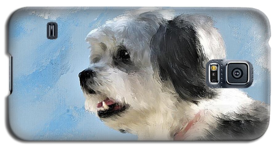 Dog Galaxy S5 Case featuring the painting Abby 1 by Diane Chandler