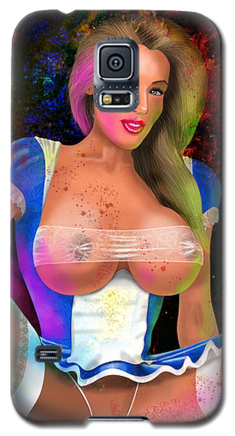 Alice In Wonderland Galaxy S5 Case featuring the digital art Alice by Doug Schramm