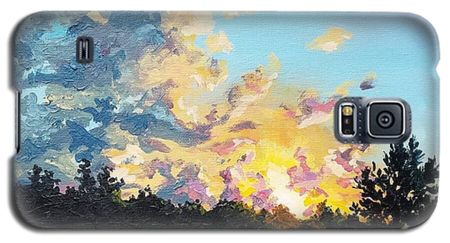 Sunrise Galaxy S5 Case featuring the painting Anticipation by Allison Fox