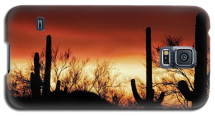 Clouds Galaxy S5 Case featuring the photograph Arizona Monsoon Sunset 2019 by Elaine Malott