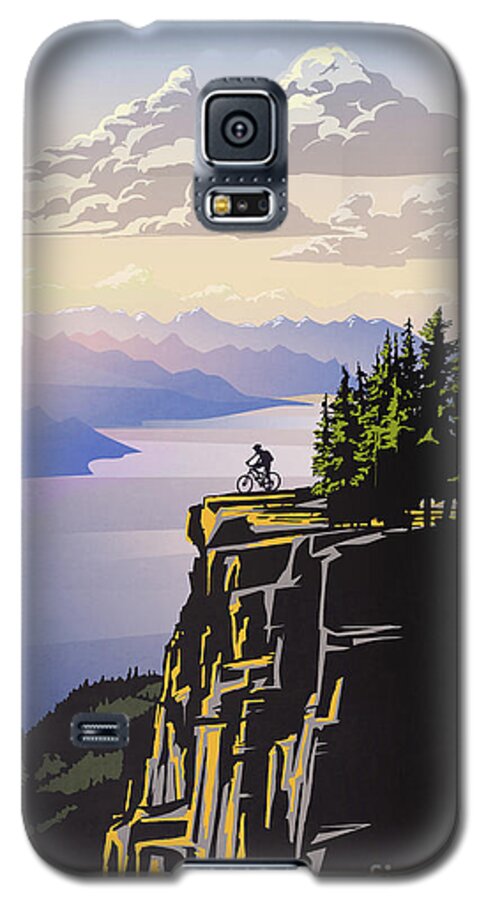 Cycling Art Galaxy S5 Case featuring the painting Arrow Lake Solo by Sassan Filsoof