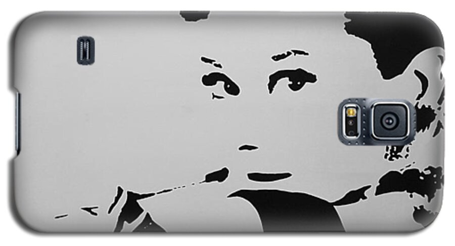 Audrey Hepburn Galaxy S5 Case featuring the photograph Audrey B W by Rob Hans