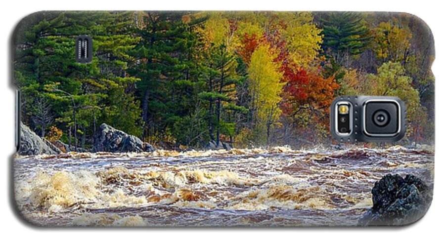 River Galaxy S5 Case featuring the photograph Autumn Colors and Rushing Rapids  by Susan Rydberg
