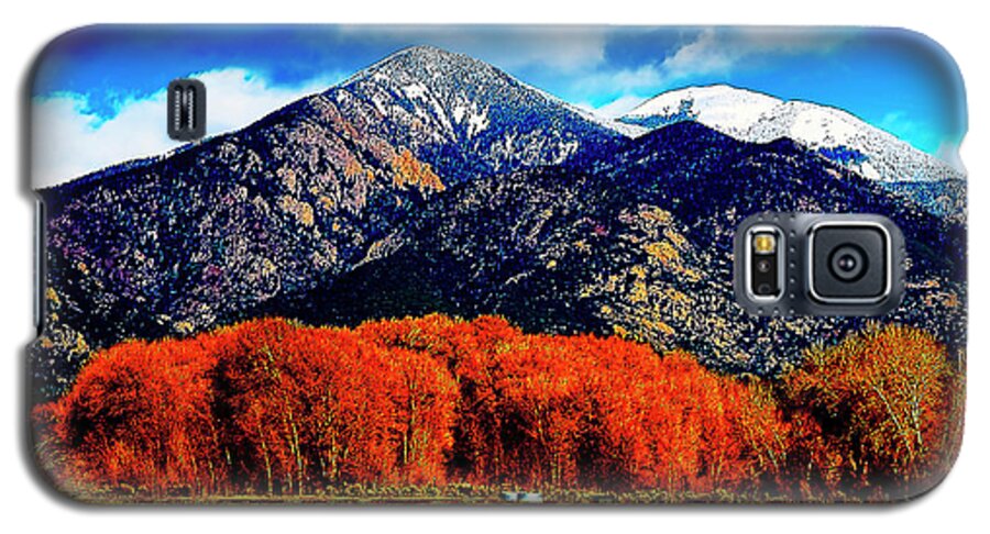 Santa Galaxy S5 Case featuring the digital art Autumn in Taos New Mexico by Charles Muhle