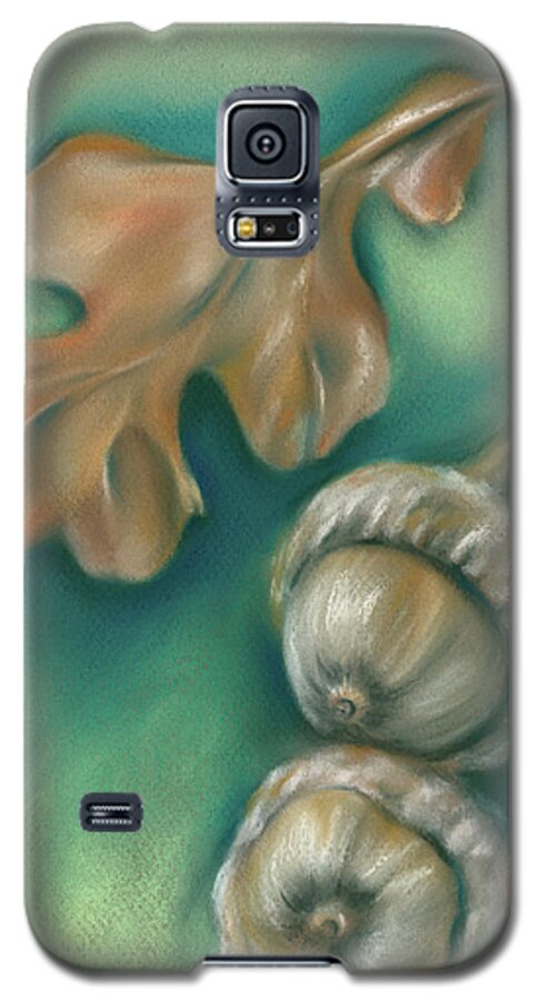 Botanical Galaxy S5 Case featuring the painting Autumn Oak Leaf and Acorns by MM Anderson