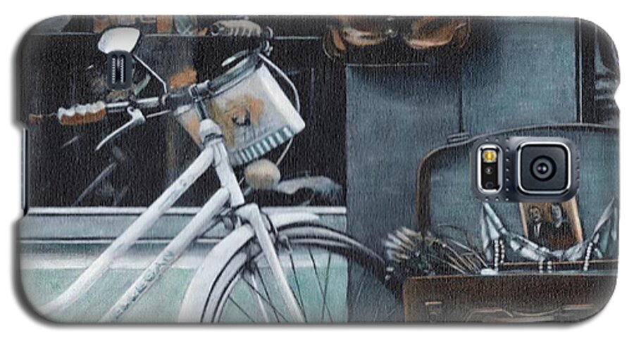 Bicycle Galaxy S5 Case featuring the painting Bagging a bargain by John Neeve