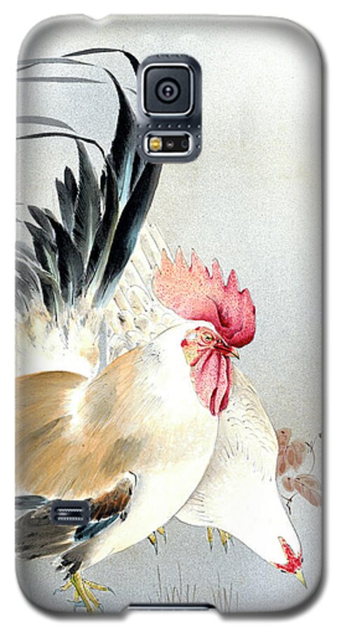 Hotei Galaxy S5 Case featuring the painting Barnyard Fowl by Hotei