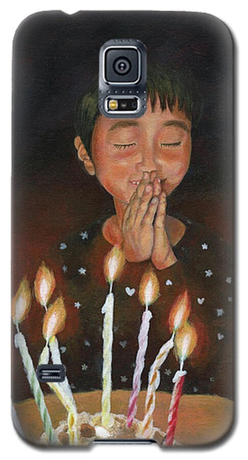 Birthday Wish Galaxy S5 Case featuring the painting Birthday Wish by Helian Cornwell