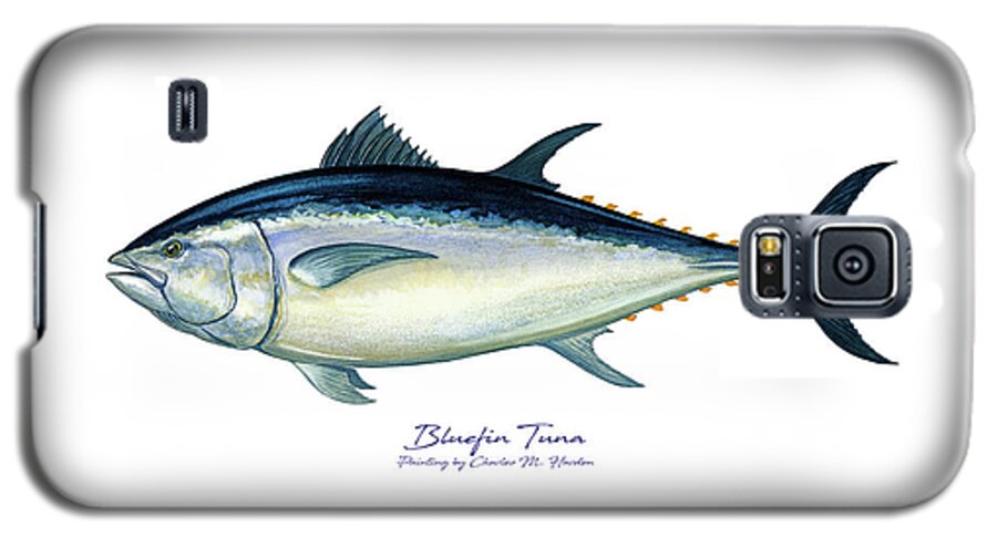 Charles Galaxy S5 Case featuring the painting Bluefin Tuna by Charles Harden