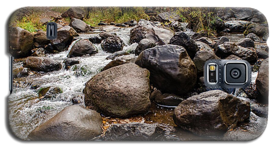 Nature Galaxy S5 Case featuring the photograph Boulders in Creek by Jeff Phillippi