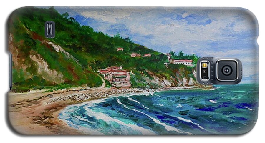 Burnout Beach Galaxy S5 Case featuring the painting Burnout Beach, Redondo Beach California by Tom Roderick