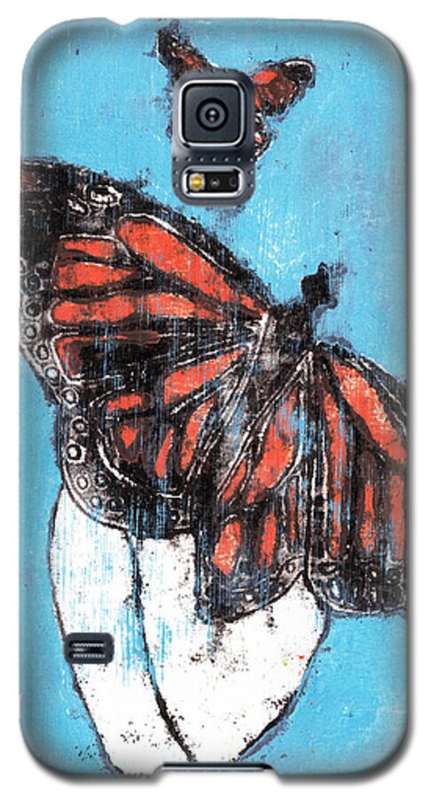 Butterfly Galaxy S5 Case featuring the painting Butterfly Garden Summer 1 by Edgeworth Johnstone
