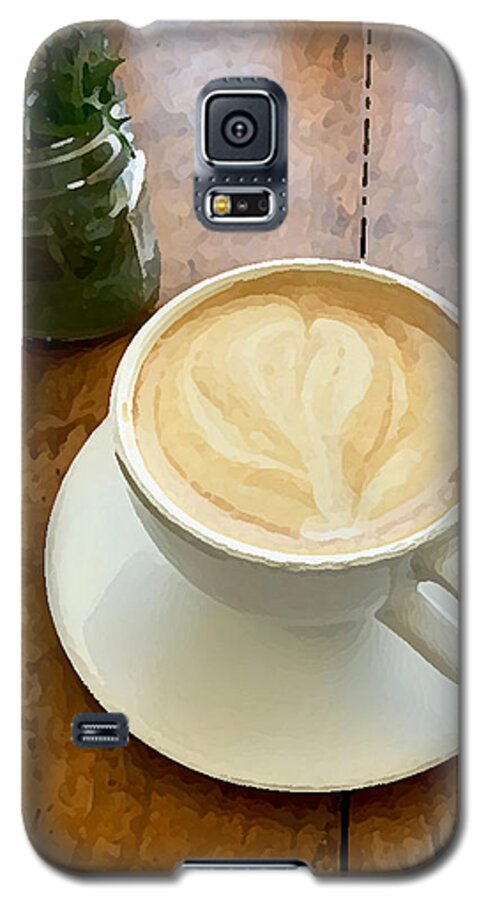 Cappuccino Galaxy S5 Case featuring the photograph Cappuccino and Succulent by Tom Johnson