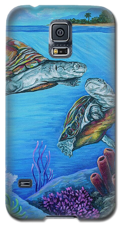 Turtle Galaxy S5 Case featuring the painting Close to Home by Sylvia Aldebol