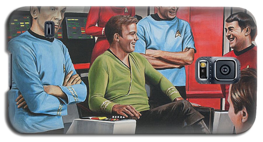 Star Trek Galaxy S5 Case featuring the painting Comic Relief by Kim Lockman