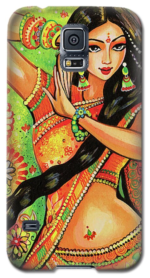 Indian Dancer Galaxy S5 Case featuring the painting Dancing Nithya by Eva Campbell