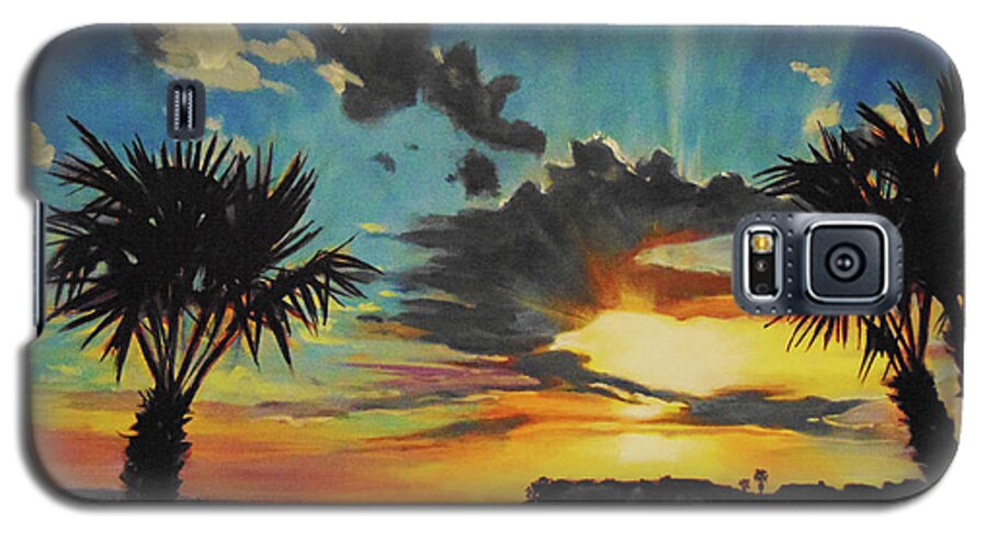  Galaxy S5 Case featuring the painting East from the Yacht Club by Jason Reinhardt