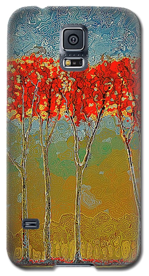 Ford Smith Galaxy S5 Case featuring the painting Electric Fall by Ford Smith