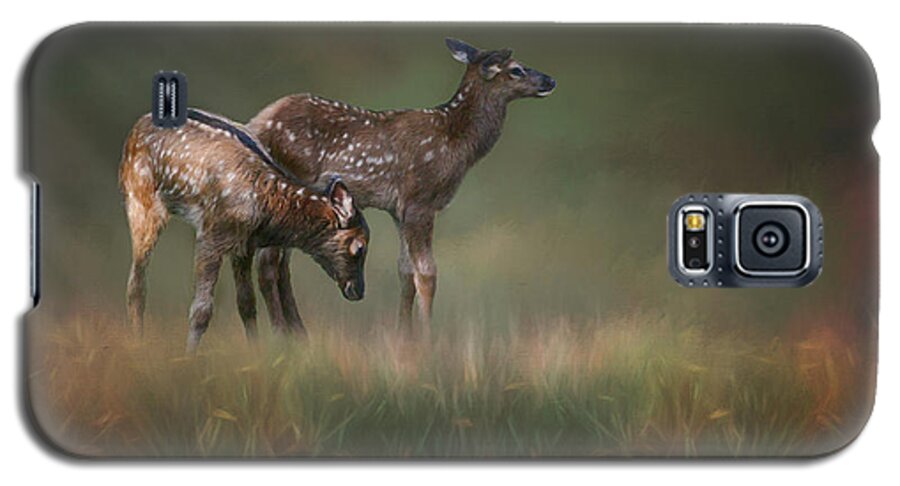 Elk Calf Galaxy S5 Case featuring the photograph Elk Calves by Randall Allen