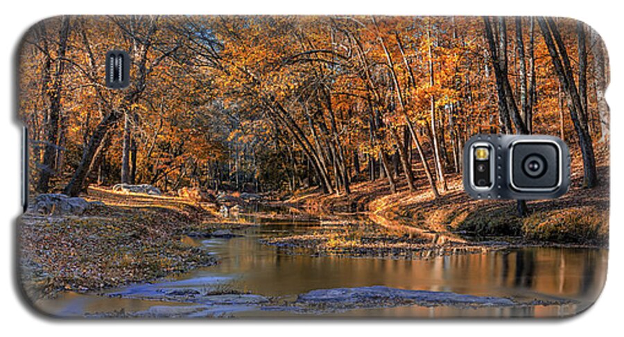 Broad-river Galaxy S5 Case featuring the photograph Fall colors on Broad River by Bernd Laeschke