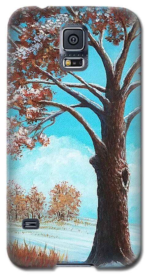 First Galaxy S5 Case featuring the painting First Snow by Sarah Irland