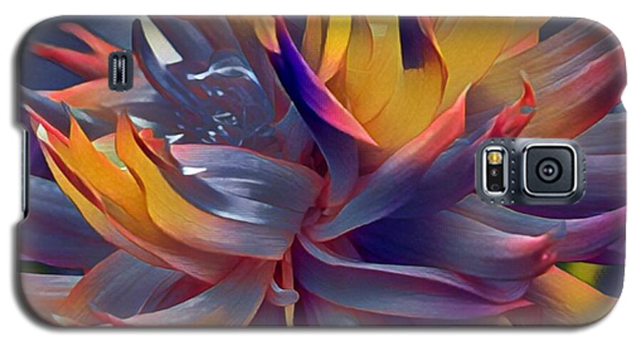 Floral Galaxy S5 Case featuring the mixed media Flower Power by Susan Rydberg