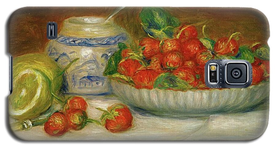 Pierre-auguste Renoir Galaxy S5 Case featuring the painting Fraises, around 1905 Canvas, 28 x 46 cm RF 1963-17. by Pierre Auguste Renoir -1841-1919-