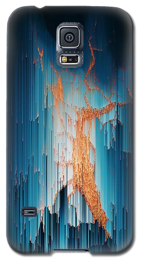 Glitch Galaxy S5 Case featuring the digital art Glitch in the Dark by Jennifer Walsh