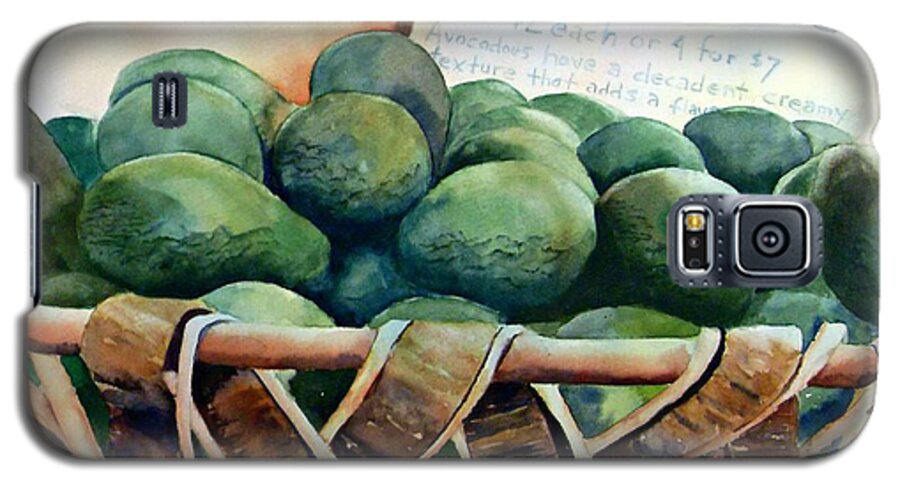 Avocado Galaxy S5 Case featuring the painting Guacamole Anyone? by Beth Fontenot