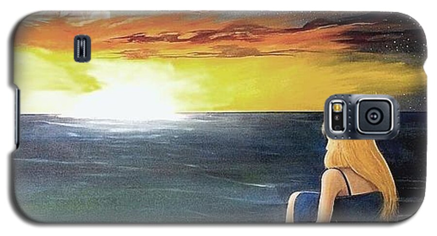 Beach Galaxy S5 Case featuring the painting Guardian Angels by John Lyes