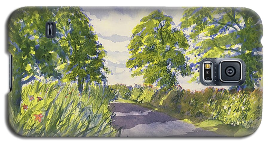 Watercolour Galaxy S5 Case featuring the painting Hedgerows on Rudston Road by Glenn Marshall