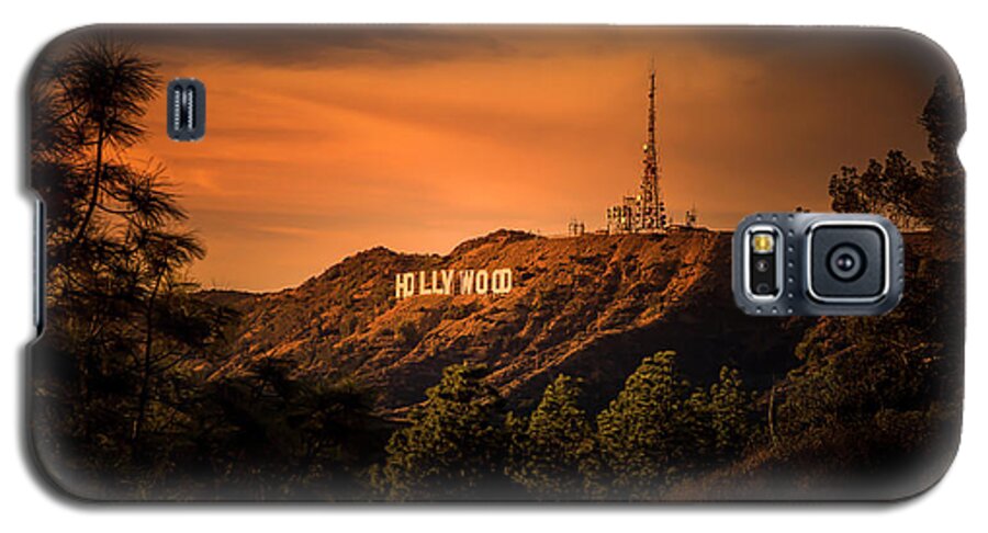 Hollywood Sign Galaxy S5 Case featuring the photograph Hollywood Sunset by Gene Parks