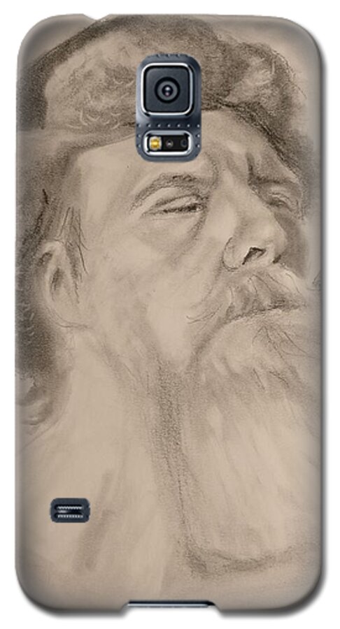 Fur Galaxy S5 Case featuring the drawing Hot by Nicolas Bouteneff