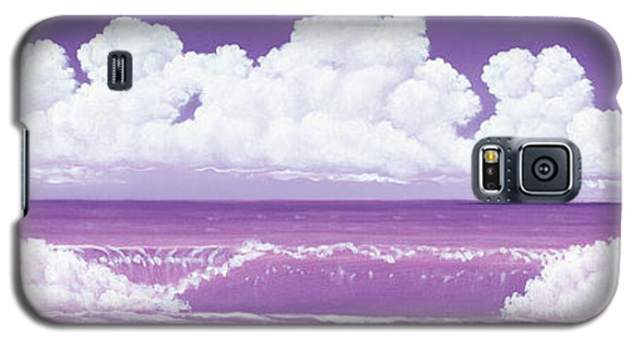 Purple Wave Galaxy S5 Case featuring the painting If The Sky Was Purple by Elisabeth Sullivan