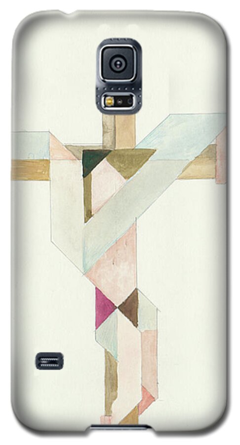 Jesus Galaxy S5 Case featuring the painting Jesus Cross V III 85 by Willy Wiedmann