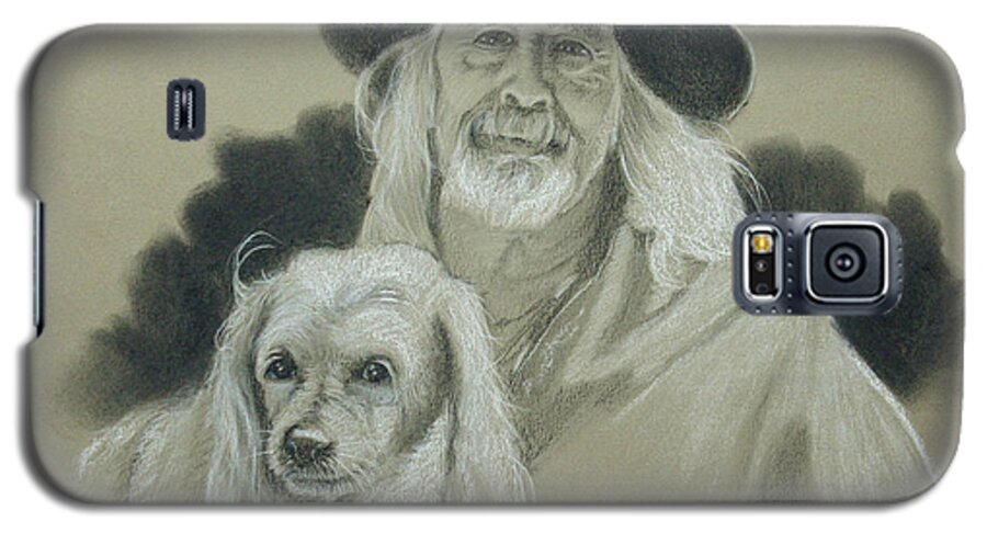 Portrait Galaxy S5 Case featuring the drawing John and Molly by Todd Cooper