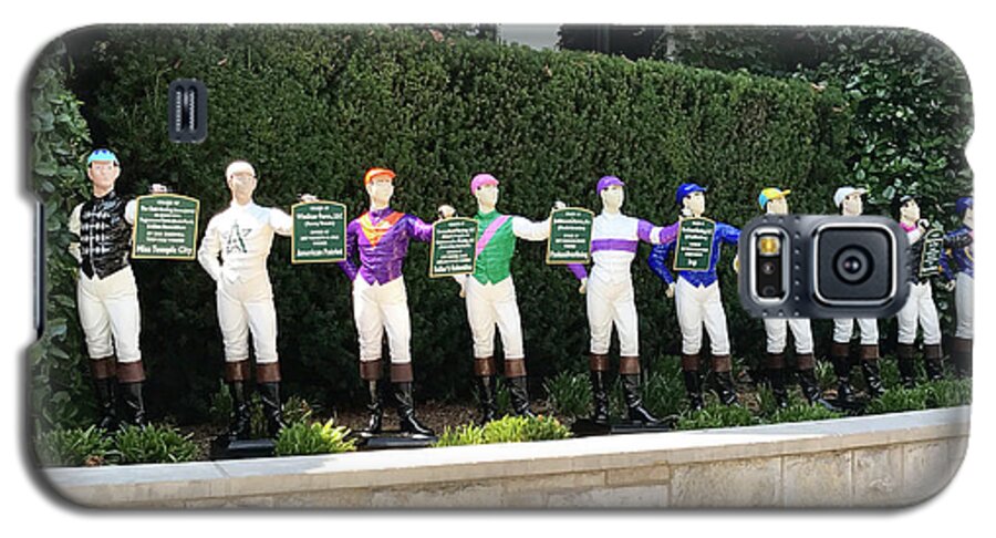 Keeneland Galaxy S5 Case featuring the photograph Keeneland Jockeys by CAC Graphics