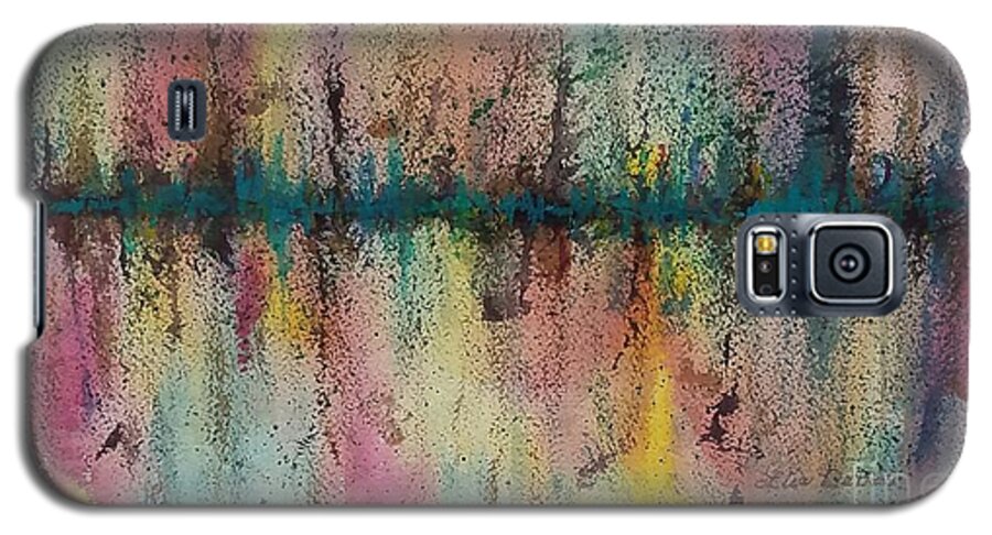 Abstract Reflections Galaxy S5 Case featuring the painting Livewire Reflections by Lisa Debaets