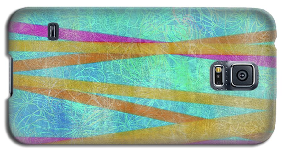 Stripes Galaxy S5 Case featuring the digital art Malaysian Tropical Batik Strip Print by Sand And Chi