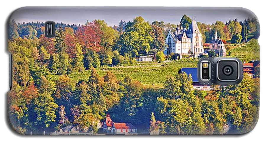Lake Galaxy S5 Case featuring the photograph Meggenhorn Castle and idyllic lake Luzern landscape view by Brch Photography