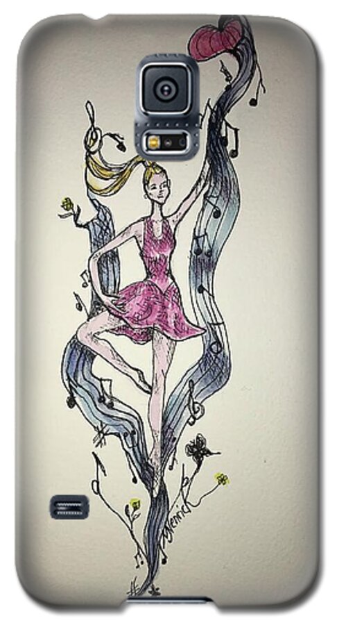 Dancer Galaxy S5 Case featuring the painting Movement For Ears and Eyes by M J Venrick