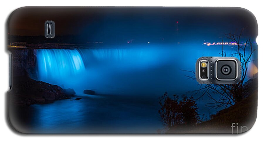 Photography Galaxy S5 Case featuring the photograph Blue Horseshoe Falls by Alma Danison
