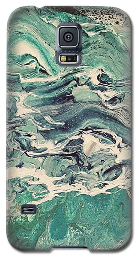 Sea Galaxy S5 Case featuring the painting Peacefulness by Monica Elena